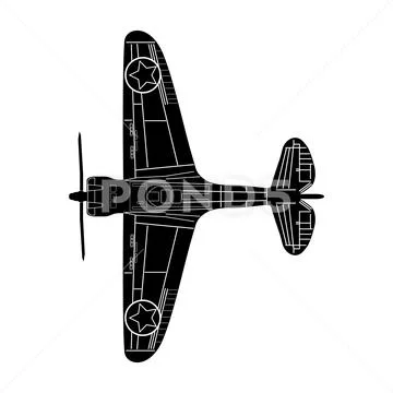 Old stunt aeroplane Stock Illustration