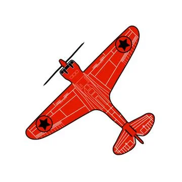 Old stunt aeroplane Stock-Illustration
