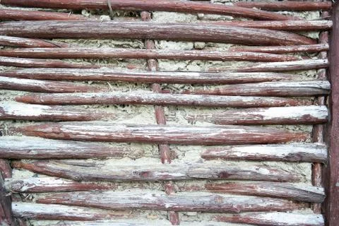 Old style adobe wall Stock Photos