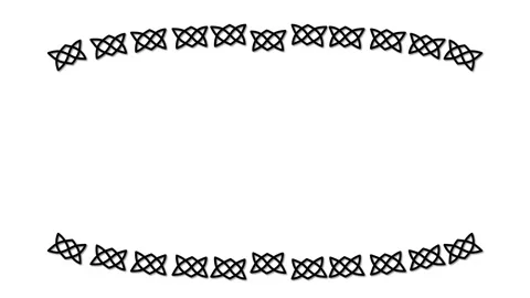 Old style Celtic frame. Luma matte, alpha channel. Self drawing animation. Copy Stock Footage 224000395