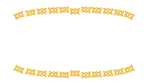 Old style Celtic frame. Luma matte, alpha channel. Self drawing animation. Stock Footage 224000419