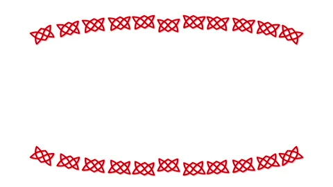 Old style Celtic frame. Luma matte, alpha channel. Self drawing animation. Stock Footage 224000420