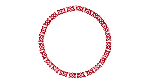 Old style Celtic round frame. Luma matte, alpha channel. Self drawing animation. Stock Footage 224512248