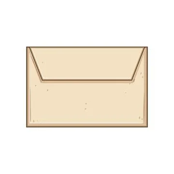 Old style closed envelope sending confidential message Illustrazione stock