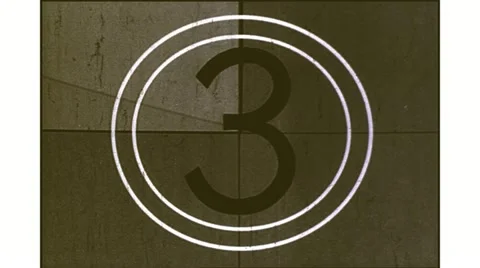 Old Style Countdown Stock Footage