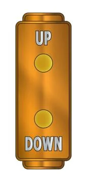 Old Style Elevator Up Down Buttons Stock Illustration