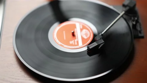 Old style gramophone Video stock 195278932