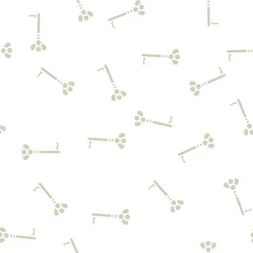 Old style key glyph vector seamless pattern Stock Illustration