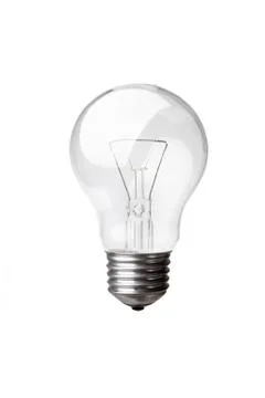 Old style light bulb isolated on white Stock Photos
