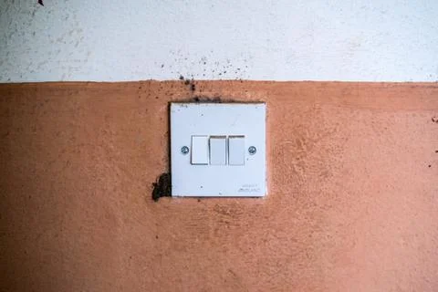Old style light switch Stock Photos