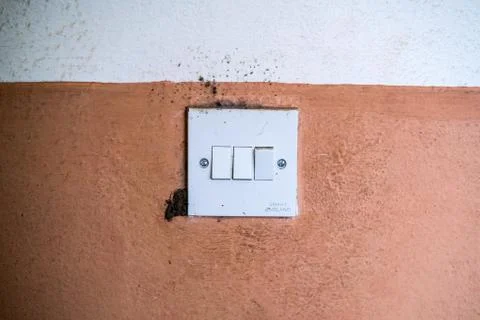Old style light switch Stock Photos