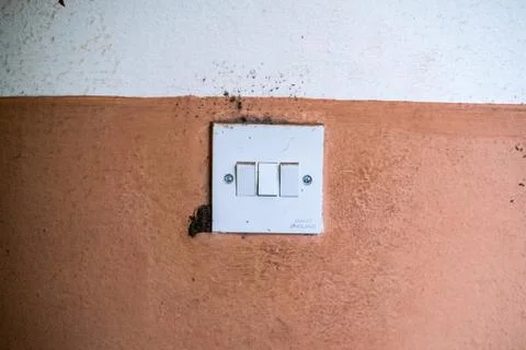 Old style light switch Stock Photos