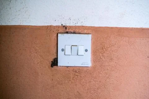 Old style light switch Stock Photos