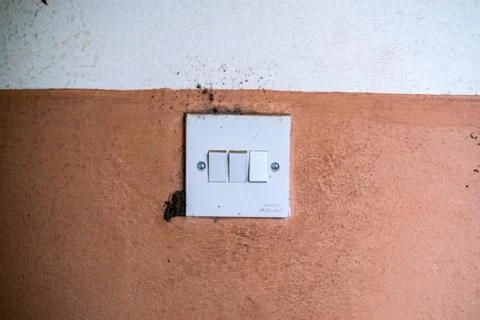 Old style light switch Stock Photos