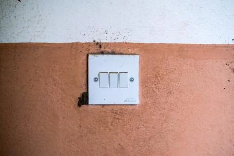 Old style light switch Stock Photos