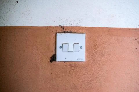 Old style light switch Stock Photos