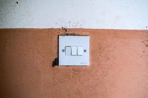 Old style light switch Stock Photos