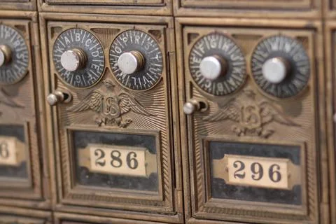 Old Style Mail Deposit box Stock Photos