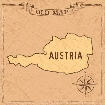 Old style maps and countries shapes in vintage Stock Illustration