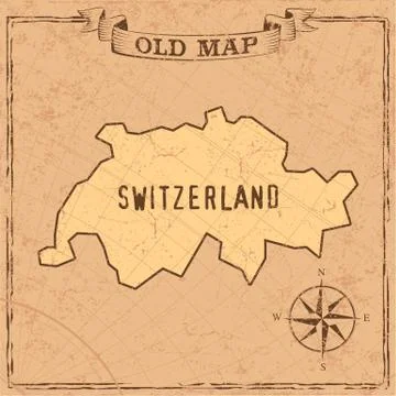 Old style maps and countries shapes in vintage Stock Illustration