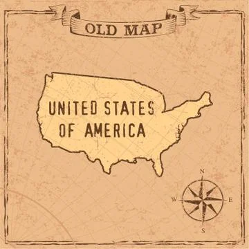 Old style maps and countries shapes in vintage Stock Illustration