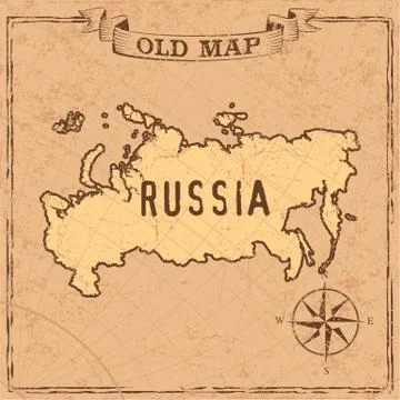 Old style maps and countries shapes in vintage Stock Illustration