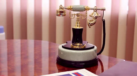 Old style phone Stock Footage 24858845