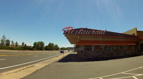 Old Style Restaurant Cafe On Route 66- Flagstaff AZ Stock Footage 39974516
