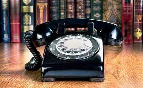 Old Style Rotary telephone. Stock Photos