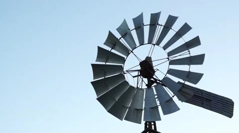 An old style rural windmill. Stock Footage 53208229