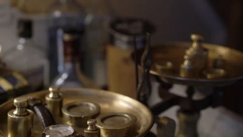 Old style scale Stock Footage 91981640