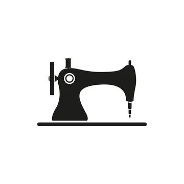 Old style sewing machine drawing. Vector Stock Illustration