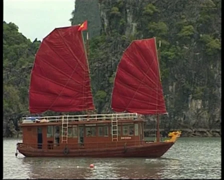 Old Style Ship 1 Stock Footage 8013816