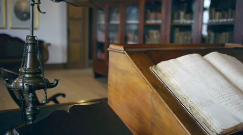 Old style study. Video stock 63174003