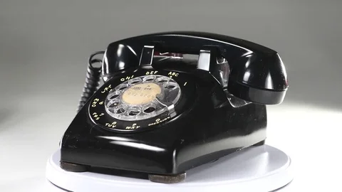 Old Style Telephone. Stock Footage 81569384