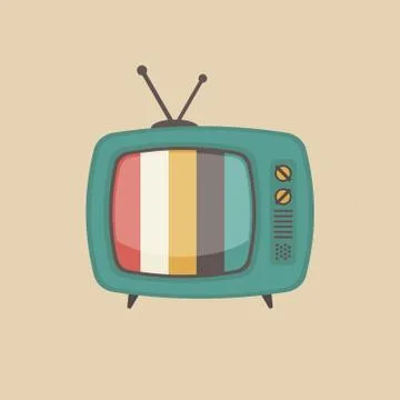 Old style television Stock Illustration