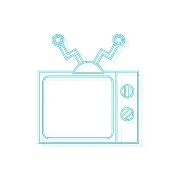 Old style tv icon. Vector Illustrazione stock
