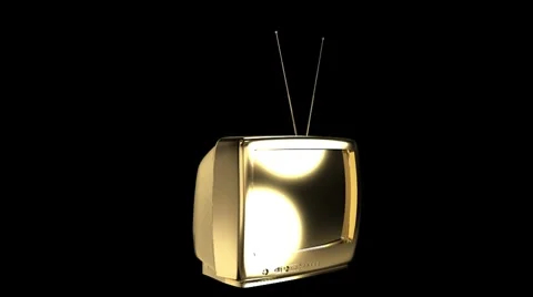 Old style TV turning. Stock Footage 8519575