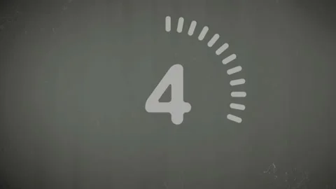 Old style video counter with rounded corners for 1 to 10 on a black backgroun Stock Footage 144254694