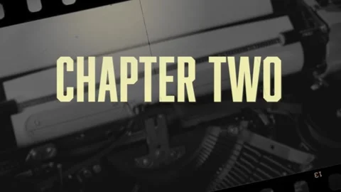 Old style video  with the inscription - Chapter Two - on the background of .. Stock Footage 304884230