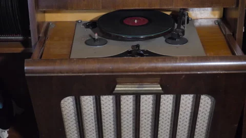 Old Style Vinyl Record Player Stock Footage 293301727