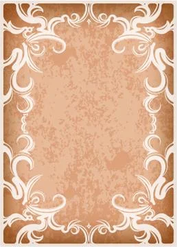 Old style white frame with the blacked out edges and a blank space for text.  스톡 일러스트