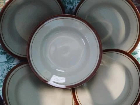 Old styled plate Stock Photos