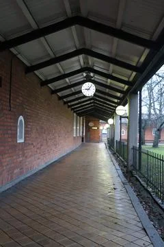 Old subway station with clock Stock Photos