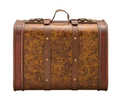 Old suitcase isolated with a clipping path Stock Photos