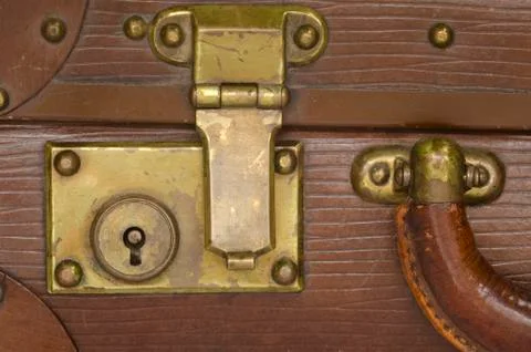 Old suitcase lock Stock Photos