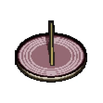 Old sundial pixel art vector illustration 스톡 일러스트