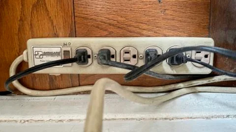 Old surge protector 스톡 사진