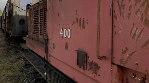 Old Swedish abandoned commuter train, 4K Stock Footage