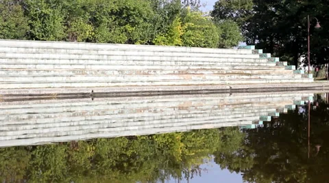 Old Swimming Pool. Water Reflection. Video stock 38279819